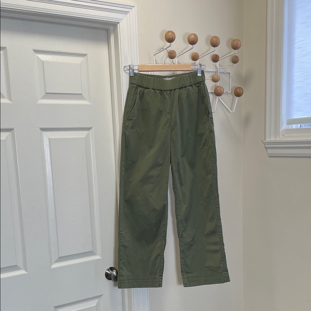 Everlane - The Easy Pant Straight Legged Eastic Waist - Green - 6